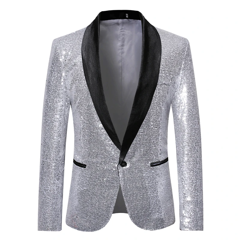 Men New Gold Silver Sequin Shiny Blazers Suit Jacket Men Fashion Night Club DJ Stage performances Wedding party Jacket Coat
Men New Gold Silver Sequin Shiny Blazers Suit Jacket Men Fashion Night Club DJ Stage performances Wedding party Jacket Coat