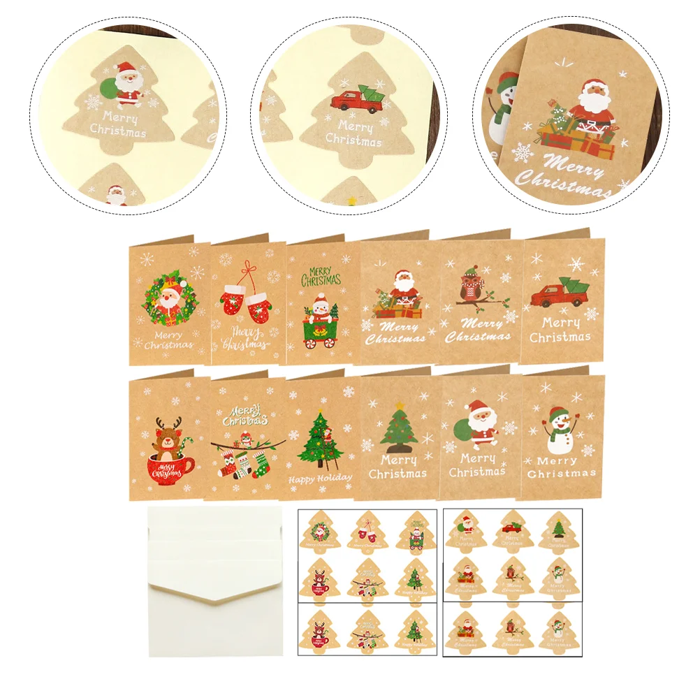 24 Sets Decorative Christmas Greeting Cards Classic Xmas Blessing Cards Xmas Decor
24 Sets Decorative Christmas Greeting Cards Classic Xmas Blessing Cards Xmas Decor