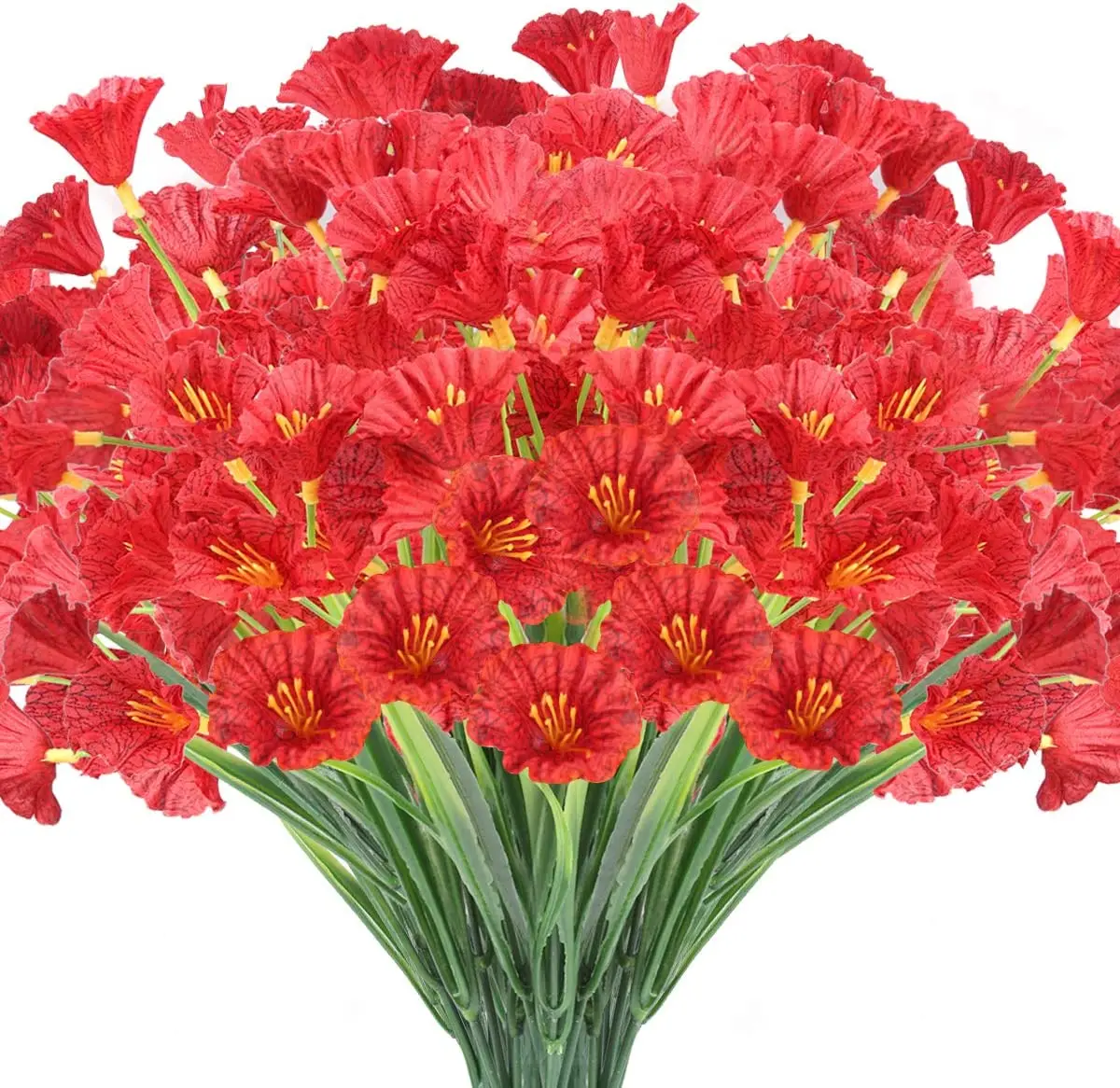 24 Bundles Artificial Flowers Outdoor UV Resistant No Fade Faux Plastic Plants Garden Porch Window Box Decorating(Deep Red)
24 Bundles Artificial Flowers Outdoor UV Resistant No Fade Faux Plastic Plants Garden Porch Window Box Decorating(Deep Red)