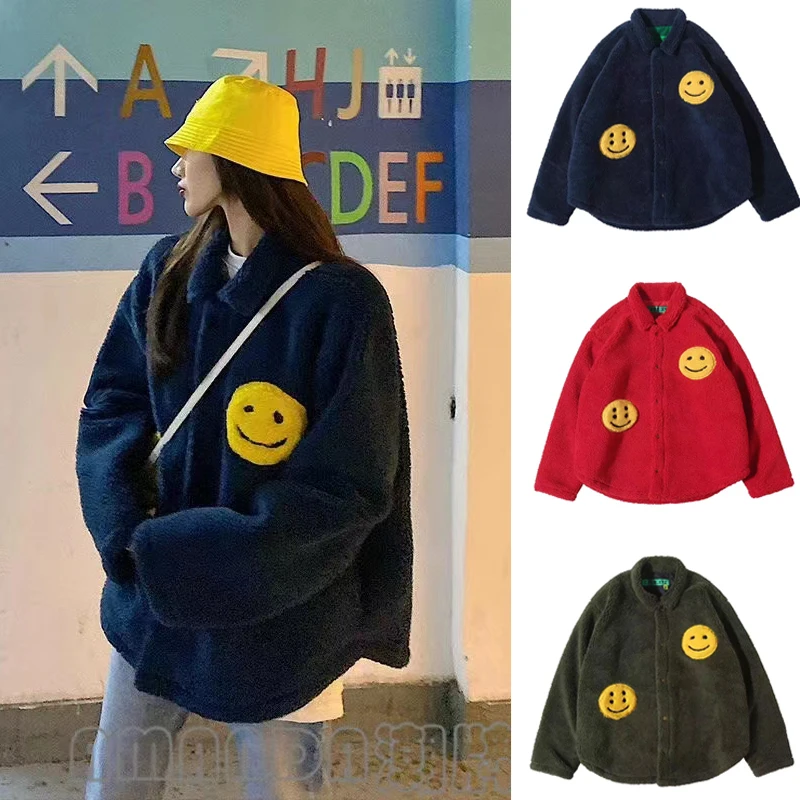 High Quality CPFM. XYZ Jacket Men Women The Same Kind Warm Hairy Smiley Face Jacket Coat Kanye West Green Red Blue Jacket Coat
High Quality CPFM. XYZ Jacket Men Women The Same Kind Warm Hairy Smiley Face Jacket Coat Kanye West Green Red Blue Jacket Coat