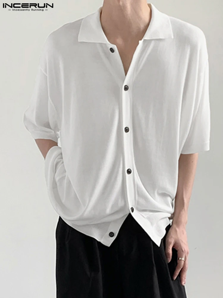 2022 Men Casual Shirt Solid Color Lapel Short Sleeve Streetwear Button Fashion Men Clothing Korean Leisure Shirts S-5XL INCERUN
2022 Men Casual Shirt Solid Color Lapel Short Sleeve Streetwear Button Fashion Men Clothing Korean Leisure Shirts S-5XL INCERUN