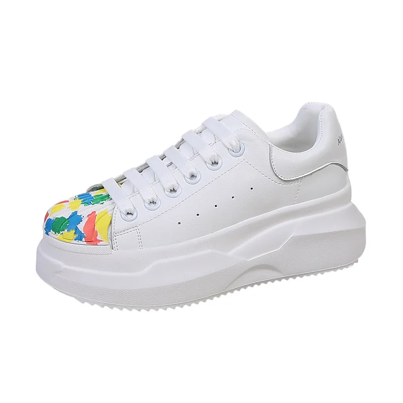 Женские туфли на платформе, Повседневные Дышащие туфли из натуральной кожи с граффити, в стиле шик, для скейтборда, осень 2022
Женские туфли на платформе, Повседневные Дышащие туфли из натуральной кожи с граффити, в стиле шик, для скейтборда, осень 2022