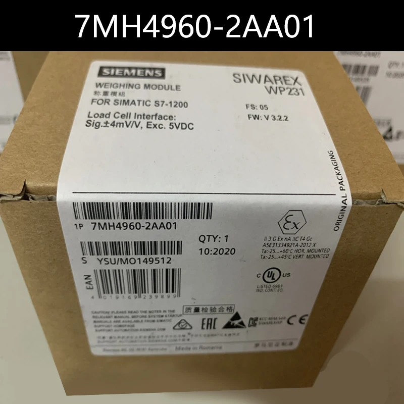 SIEMENS SIWAREX calibratable weighing electronic 7MH4960-2AA01 7MH4910-0AA0
SIEMENS SIWAREX calibratable weighing electronic 7MH4960-2AA01 7MH4910-0AA0
