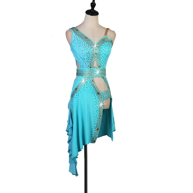 Sexy Latin Dance Dress Women Competition Costume Performance Costume Girl Latin Skirt Glittering Rhinestone Custom
Sexy Latin Dance Dress Women Competition Costume Performance Costume Girl Latin Skirt Glittering Rhinestone Custom