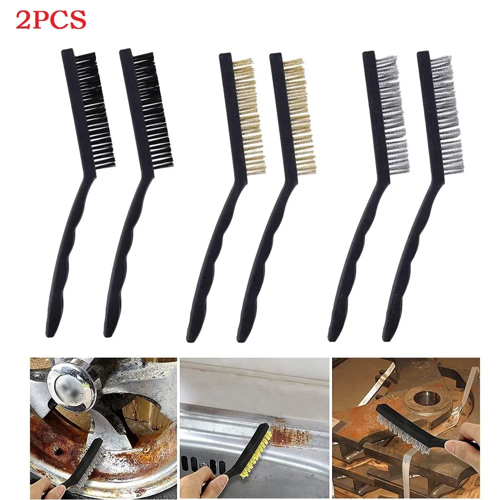 2PCS Wire Brush Brass Nylon & Steel Brushes Industrial Derusting Cleaning Rust Remover Paint Remove Metal Scrubbing Polishing
2PCS Wire Brush Brass Nylon & Steel Brushes Industrial Derusting Cleaning Rust Remover Paint Remove Metal Scrubbing Polishing