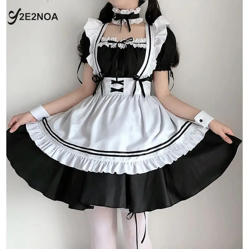 Black White Cute Lolita Maid Costumes Girls Women Lovely Maid Cosplay Costume Animation Show Japanese Outfit Dress Clothes 1set
Black White Cute Lolita Maid Costumes Girls Women Lovely Maid Cosplay Costume Animation Show Japanese Outfit Dress Clothes 1set