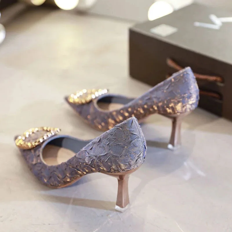 Comemore Women Elegant Party Sexy Wedding Pumps Pointed High Heels Stiletto Stiletto Shoes for Woman 2022 Sexy Lady Heel Shoe 34 
Comemore Women Elegant Party Sexy Wedding Pumps Pointed High Heels Stiletto Stiletto Shoes for Woman 2022 Sexy Lady Heel Shoe 34