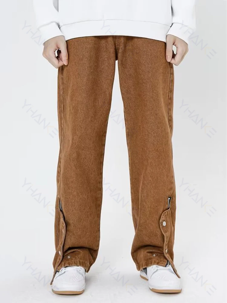 New Side Zipper Men's Jeans Fashion Design Wide Leg Straight Denim Pants Oversized Hip Hop Unisex Casual Trousers Men Clothing
New Side Zipper Men's Jeans Fashion Design Wide Leg Straight Denim Pants Oversized Hip Hop Unisex Casual Trousers Men Clothing