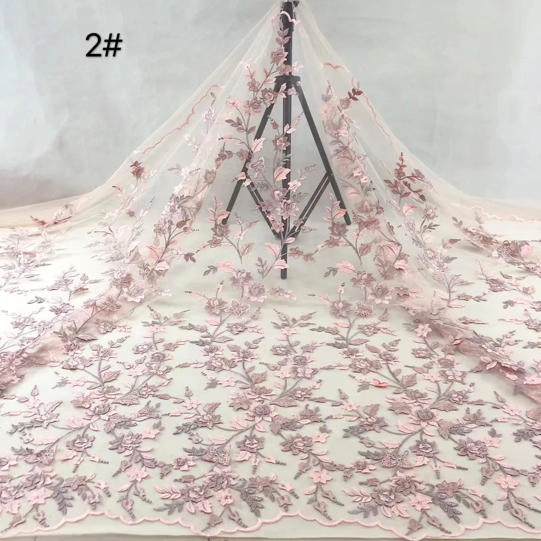 Latest Popular Africa Embrordered 3D Multi Color Flower Tulle Net Lace French High Quality Mesh Fabric Party Evening Dress
Latest Popular Africa Embrordered 3D Multi Color Flower Tulle Net Lace French High Quality Mesh Fabric Party Evening Dress