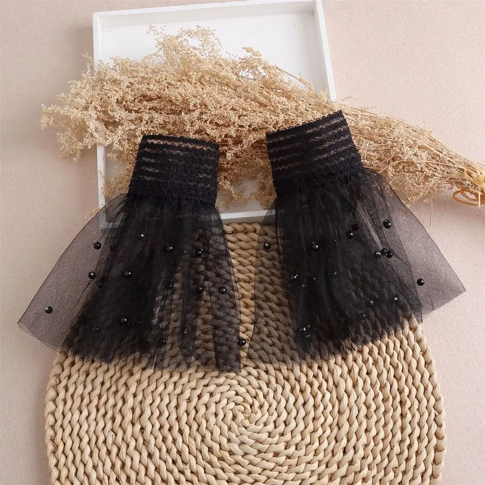 Pleated For Women Ruched Lace Chiffon Ruffles Fake Flared Sleeves Fake Cuffs Clothing Decoration Pearl Fake Sleeves
Pleated For Women Ruched Lace Chiffon Ruffles Fake Flared Sleeves Fake Cuffs Clothing Decoration Pearl Fake Sleeves