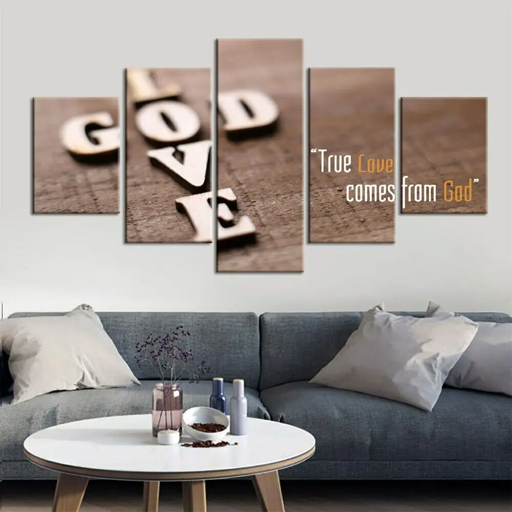 Love God Christian Jesus Quote 5 Piece No Framed Canvas Picture Print Wall Art Canvas Painting Wall Decor for Living Room
Love God Christian Jesus Quote 5 Piece No Framed Canvas Picture Print Wall Art Canvas Painting Wall Decor for Living Room
