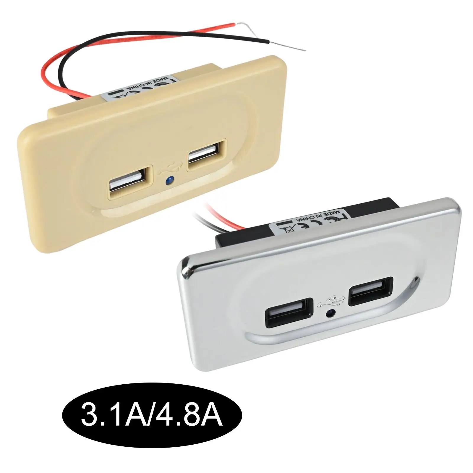 Dual USB Charger Socket Panel Power Adapter Outlet Universal Fast Charging Charger for Car Motorcycle Car RV Tablet
Dual USB Charger Socket Panel Power Adapter Outlet Universal Fast Charging Charger for Car Motorcycle Car RV Tablet