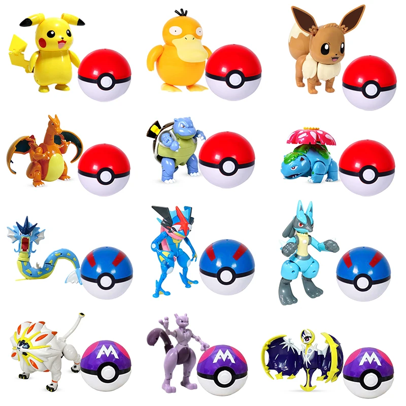 Original Pokemon ball Pikachu Charizard Venusaur Blastoise Mewtwo Gyarados Lunala Eevee Greninja Psyduck figure Pokeball Go Toys
Original Pokemon ball Pikachu Charizard Venusaur Blastoise Mewtwo Gyarados Lunala Eevee Greninja Psyduck figure Pokeball Go Toys