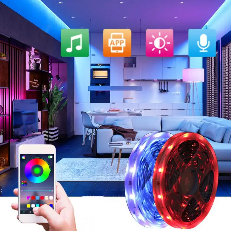 Светодиодная ленсветильник RGB 5050 с Bluetooth, гибкая светодиодная лента с диодами и USB-кабелем, 24 клавиши управления, 5 м, 10 м, подсветильник для настольного экрана телевизора
Светодиодная ленсветильник RGB 5050 с Bluetooth, гибкая светодиодная лента с диодами и USB-кабелем, 24 клавиши управления, 5 м, 10 м, подсветильник для настольного экрана телевизора
