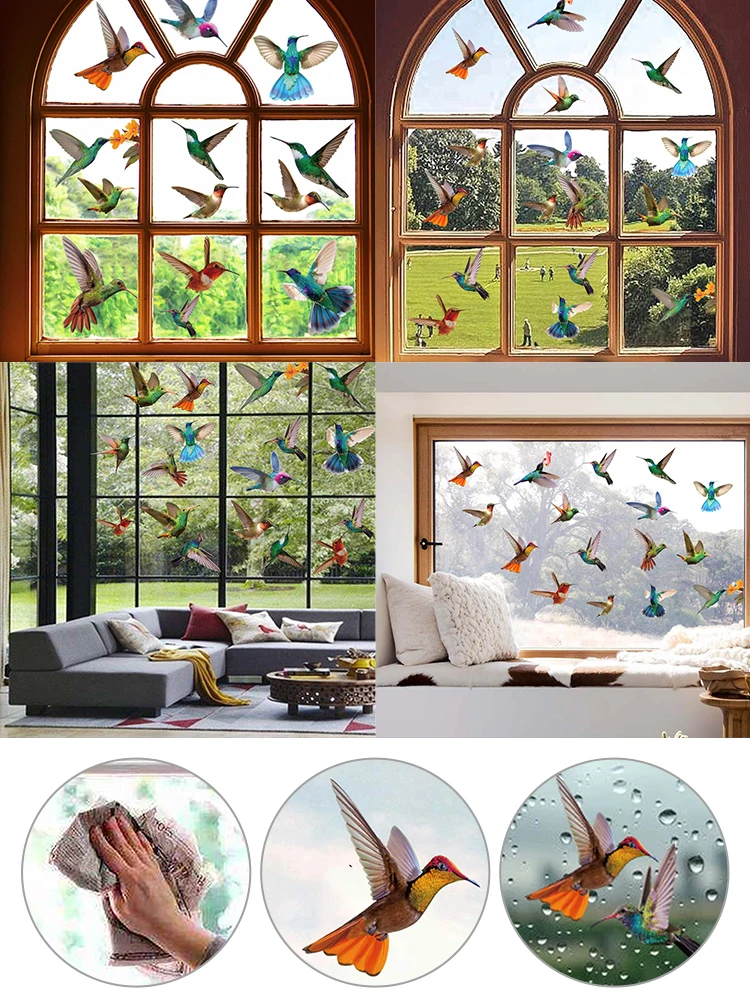 Hummingbird Sticker Glass Decal Electrostatic Glass Film Anti-Collision Window Cling Non Adhesive Window Decor Decals
Hummingbird Sticker Glass Decal Electrostatic Glass Film Anti-Collision Window Cling Non Adhesive Window Decor Decals