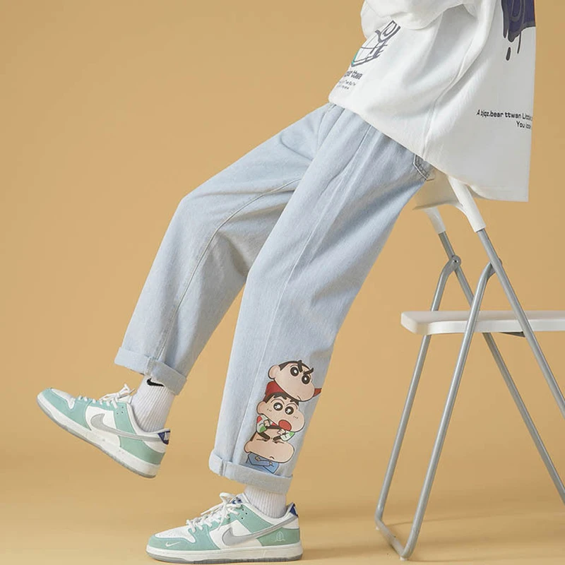 Crayon Shin Chan Cartoon Light Blue Color Matching Denim Straight Pants Summer Cute Anime Kawaii Y2K Girls Casual Pants
Crayon Shin Chan Cartoon Light Blue Color Matching Denim Straight Pants Summer Cute Anime Kawaii Y2K Girls Casual Pants