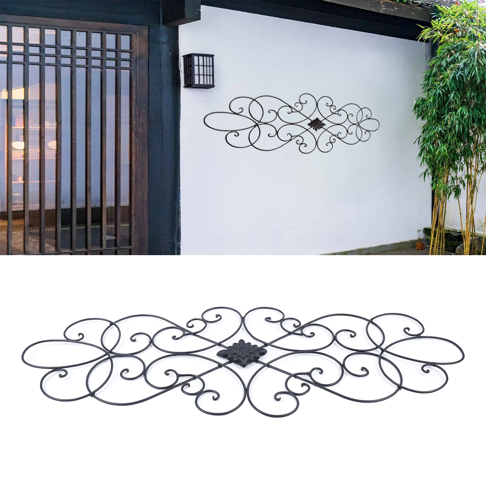 Creative Black Scrolled Flower Metal Wall Decor Fine Workmanship Artistic and Unique Cast Iron Anti-rust Durable Wall Hanging 
Creative Black Scrolled Flower Metal Wall Decor Fine Workmanship Artistic and Unique Cast Iron Anti-rust Durable Wall Hanging