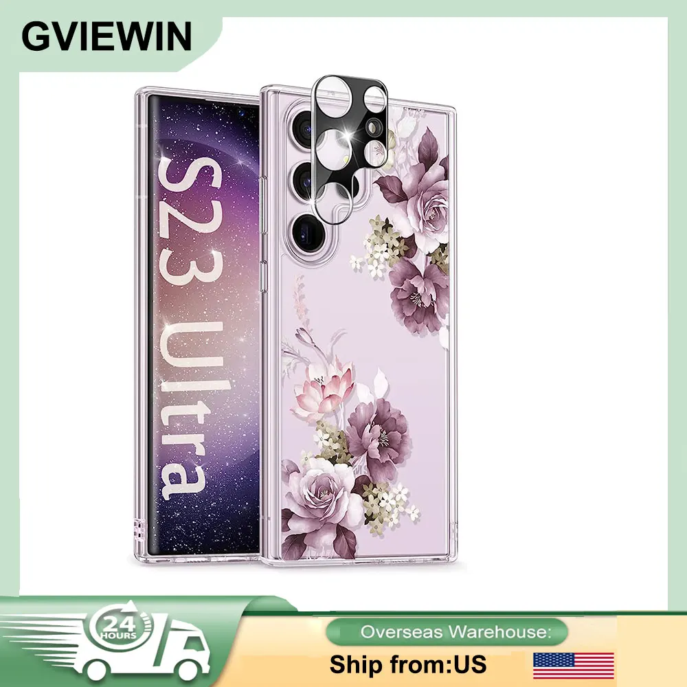 GVIEWIN For Samsung Galaxy S23 Ultra 6.8inch Phone Case With Screen Camera Lens Protection Film Shockproof Flower Pattern Case
GVIEWIN For Samsung Galaxy S23 Ultra 6.8inch Phone Case With Screen Camera Lens Protection Film Shockproof Flower Pattern Case