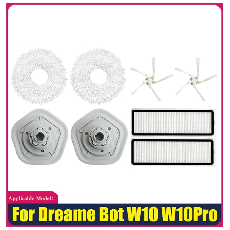 8Pcs Mop Cloth HEPA Filter Side Brush For Xiaomi Dreame W10/W10 Pro Robot Vacuum Cleaner Replacement Accessories Kit
8Pcs Mop Cloth HEPA Filter Side Brush For Xiaomi Dreame W10/W10 Pro Robot Vacuum Cleaner Replacement Accessories Kit