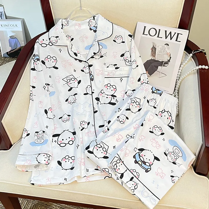 Kawaii Sanrio Home Clothes Pajamas Women's Summer Cinnamoroll New Mymelody Kuromi Short-Sleeved Cute Sanrio Girl Gift Lovely
Kawaii Sanrio Home Clothes Pajamas Women's Summer Cinnamoroll New Mymelody Kuromi Short-Sleeved Cute Sanrio Girl Gift Lovely