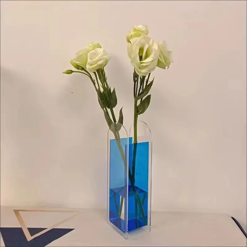 Transparent Acrylic Vase Coloured Garden Minimalist Aesthetic Room Luxury Blue Vase Geometric Jarrones Room Decoration JW50HP
Transparent Acrylic Vase Coloured Garden Minimalist Aesthetic Room Luxury Blue Vase Geometric Jarrones Room Decoration JW50HP