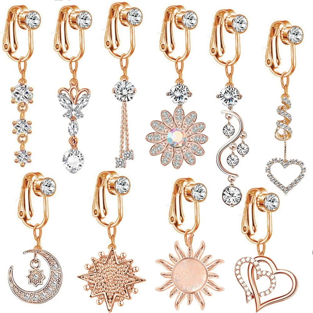 Faux Fake Belly Butterfly Fake Belly Piercing Heart Clip On Umbilical Navel Fake Pircing Butterfly Leaves Cartilage Earring Clip
Faux Fake Belly Butterfly Fake Belly Piercing Heart Clip On Umbilical Navel Fake Pircing Butterfly Leaves Cartilage Earring Clip