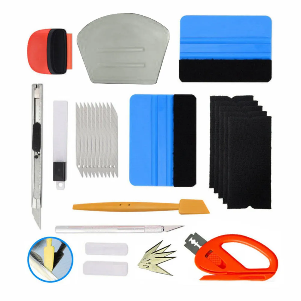 Car Film Wrapping Tools Kits Vinyl Blue Squeegee Cutter Blades Scraper Car/Window/Mobile Phone Screen Protection Install Tool
Car Film Wrapping Tools Kits Vinyl Blue Squeegee Cutter Blades Scraper Car/Window/Mobile Phone Screen Protection Install Tool