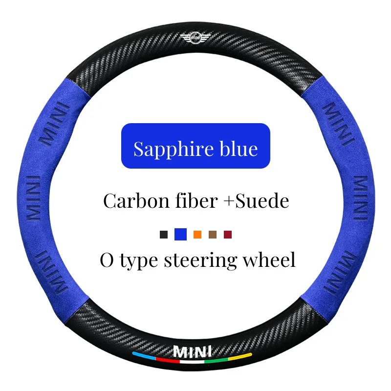 Suede Carbon fiber Auto Steering Wheel Cover For Mini Cooper Clubman One R50 R52 R53 R56 R60 F55 F56 R57 R58 R59 CarAccessories
Suede Carbon fiber Auto Steering Wheel Cover For Mini Cooper Clubman One R50 R52 R53 R56 R60 F55 F56 R57 R58 R59 CarAccessories