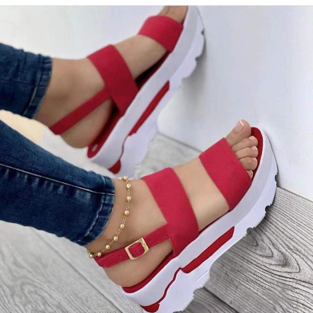 2022 New Ladies Sandals Fashion Ladies Platform Wedge Sandals Ladies Summer Buckle Non-slip Beach Sandals Women's Shoes Outlet
2022 New Ladies Sandals Fashion Ladies Platform Wedge Sandals Ladies Summer Buckle Non-slip Beach Sandals Women's Shoes Outlet