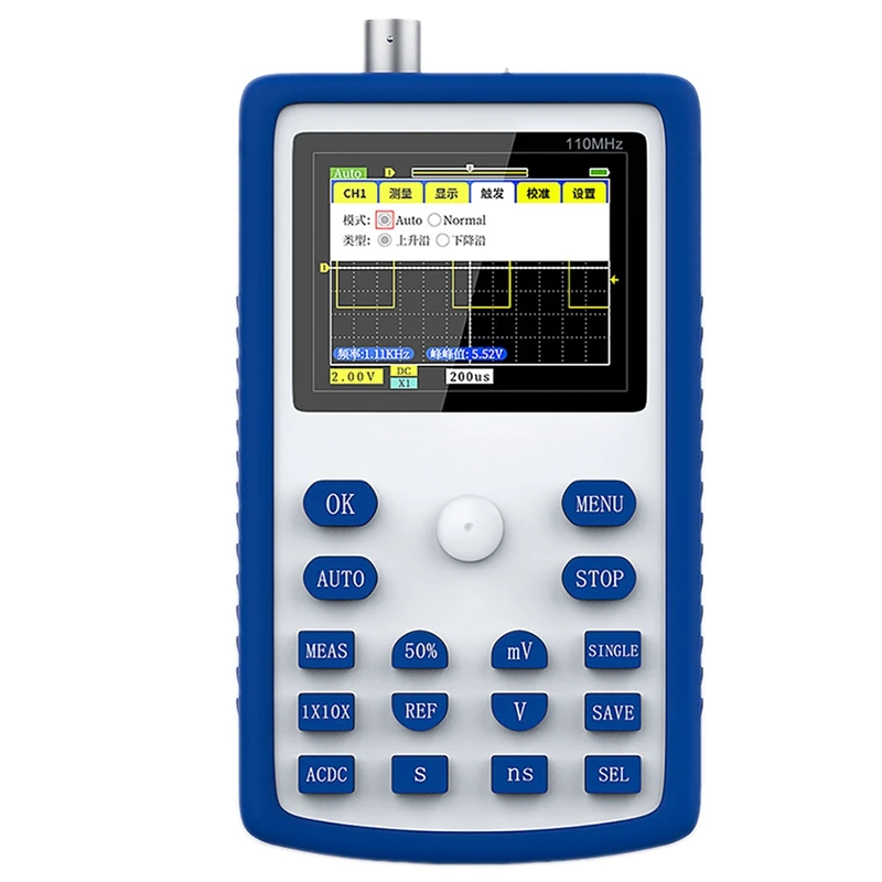 1C15+ Digital Oscilloscope 500MS/S Sampling Rate 110MHz Bandwidth Handheld Frequency Converter for Auto Repair EU Plug
1C15+ Digital Oscilloscope 500MS/S Sampling Rate 110MHz Bandwidth Handheld Frequency Converter for Auto Repair EU Plug