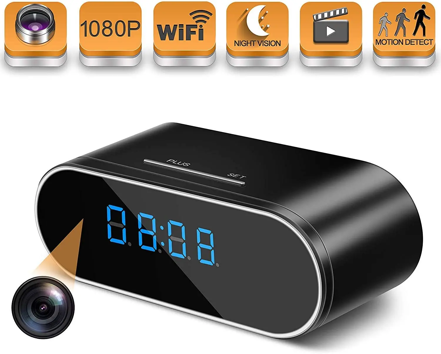 Беспроводная Wi-Fi камера Full HD 1080P Часы Мини камера s монитор безопасности видеорегистратор няня камера 140 угол ночного видения Скрытая tf
Беспроводная Wi-Fi камера Full HD 1080P Часы Мини камера s монитор безопасности видеорегистратор няня камера 140 угол ночного видения Скрытая tf