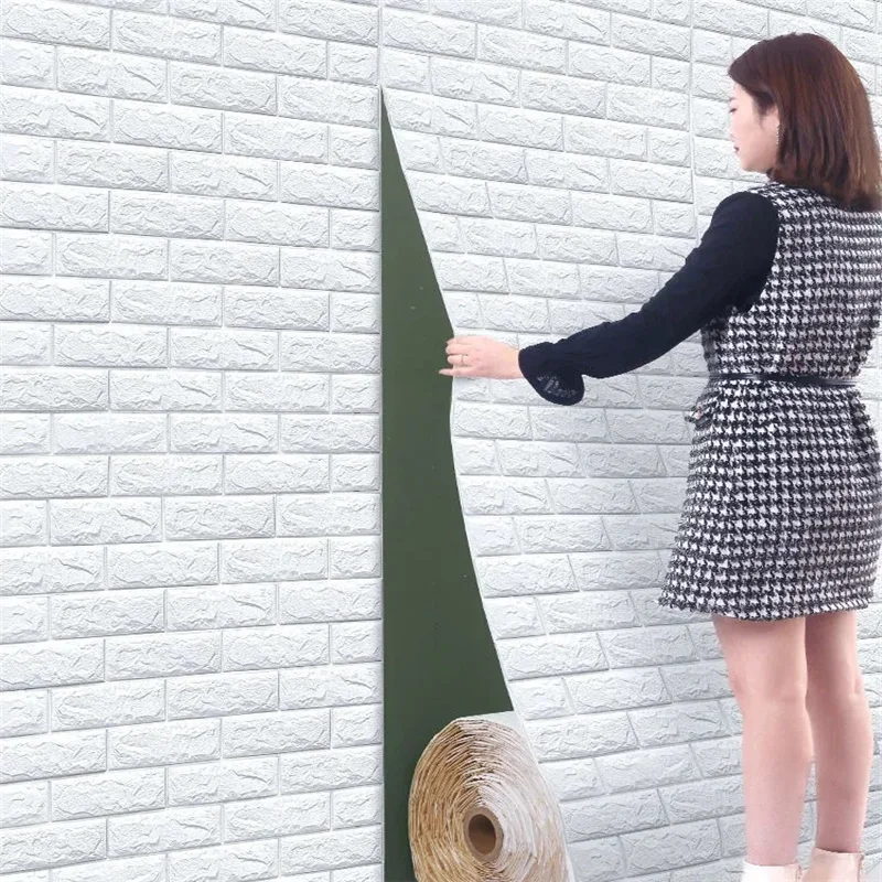Self-Adhesive 3D Brick Sticker DIY Waterproof Foam Wallpaper Kids Room Kitchen Roof Ceiling Background Wall Decals
Self-Adhesive 3D Brick Sticker DIY Waterproof Foam Wallpaper Kids Room Kitchen Roof Ceiling Background Wall Decals