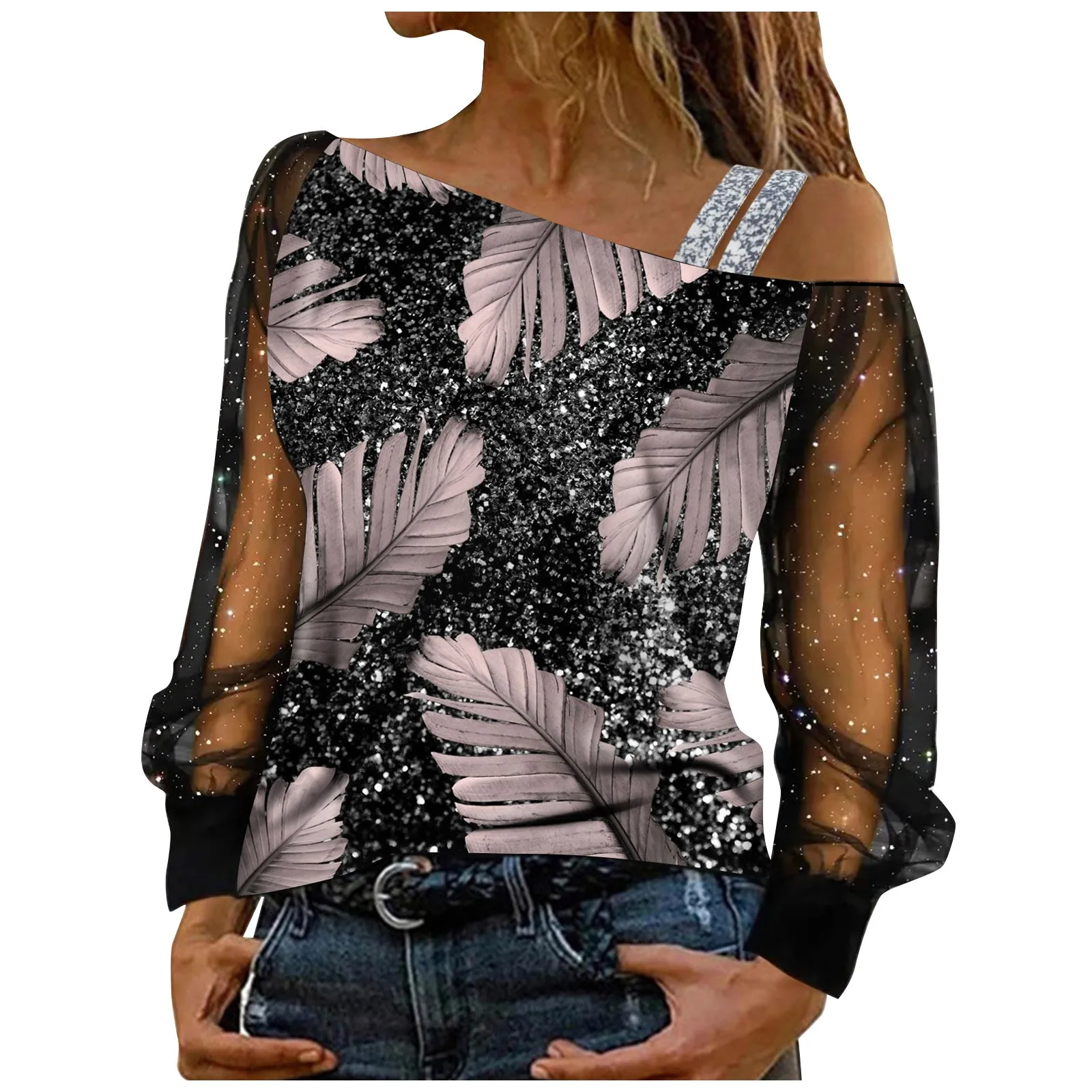 Women's Casual Colour Block Print Loose Sleeve Blouse Mesh T Shirt Splice Long Fairycore Aesthetic Korean version Oversized
Women's Casual Colour Block Print Loose Sleeve Blouse Mesh T Shirt Splice Long Fairycore Aesthetic Korean version Oversized