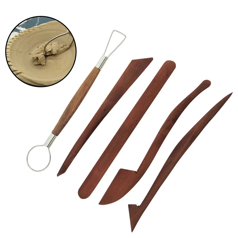 5pcs Red Clay Sculpture Wooden Cutter Kit Pottery Ceramic Molding Tool Clay Shaping Multifunctional Clay Sculpture Cutter
5pcs Red Clay Sculpture Wooden Cutter Kit Pottery Ceramic Molding Tool Clay Shaping Multifunctional Clay Sculpture Cutter