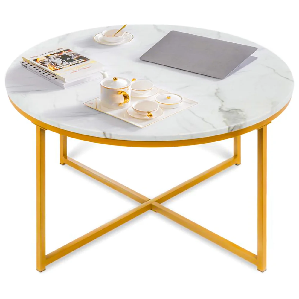 SKONYON 36in Faux Marble Modern Living Room Round Accent Side Coffee Table with Metal Frame
SKONYON 36in Faux Marble Modern Living Room Round Accent Side Coffee Table with Metal Frame