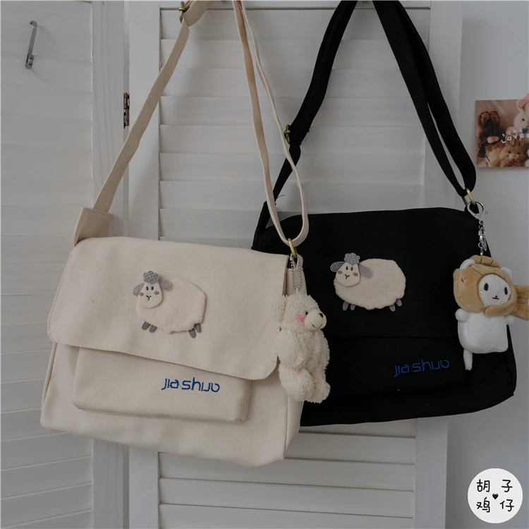 handbags Japanese Harajuku retro lovely canvas postman bag Korean ins campus versatile girl student class messenger bag
handbags Japanese Harajuku retro lovely canvas postman bag Korean ins campus versatile girl student class messenger bag
