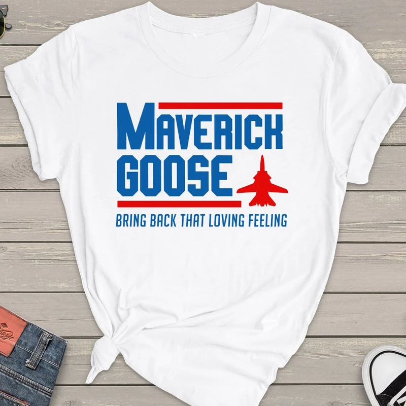 Maverick гусиная футболка для женщин и мужчин, летняя футболка с надписью «Возвращение к лицу», Забавный топ с рисунком оружия
Maverick гусиная футболка для женщин и мужчин, летняя футболка с надписью «Возвращение к лицу», Забавный топ с рисунком оружия