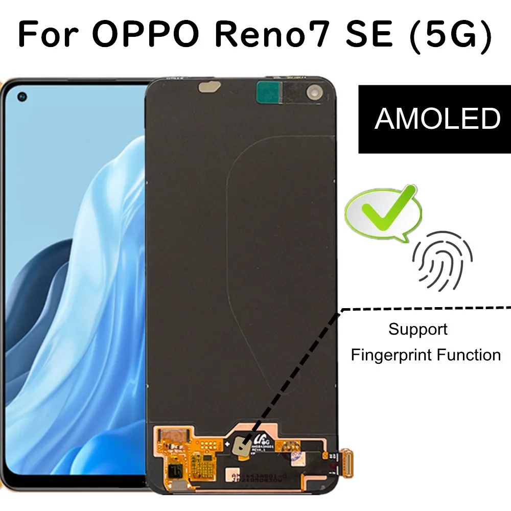 6.4" AMOLED For OPPO Reno7 SE 5G PFCM00 LCD Display Touch Screen Assembly Replacement Accessory
6.4" AMOLED For OPPO Reno7 SE 5G PFCM00 LCD Display Touch Screen Assembly Replacement Accessory