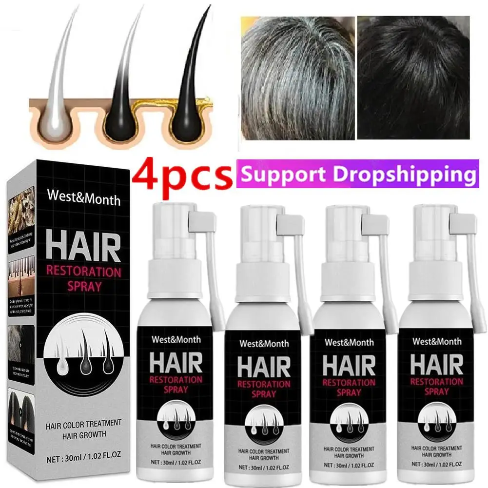4Pcs Grey Hair Treatment Serum Anti Hair Loss Hair Growth Spray Anti White Hair White Hair Repair Black Hair Spray Essence
4Pcs Grey Hair Treatment Serum Anti Hair Loss Hair Growth Spray Anti White Hair White Hair Repair Black Hair Spray Essence