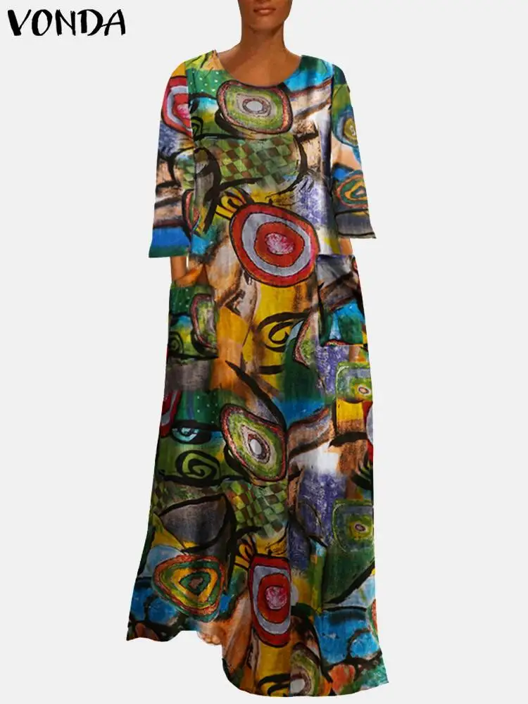 VONDA Bohemian Long Sleeve Robe Beach Vestido Kaftan Sarafans Long Sundress Stylish Autumn Women Vintage Printed Dress Oversize
VONDA Bohemian Long Sleeve Robe Beach Vestido Kaftan Sarafans Long Sundress Stylish Autumn Women Vintage Printed Dress Oversize