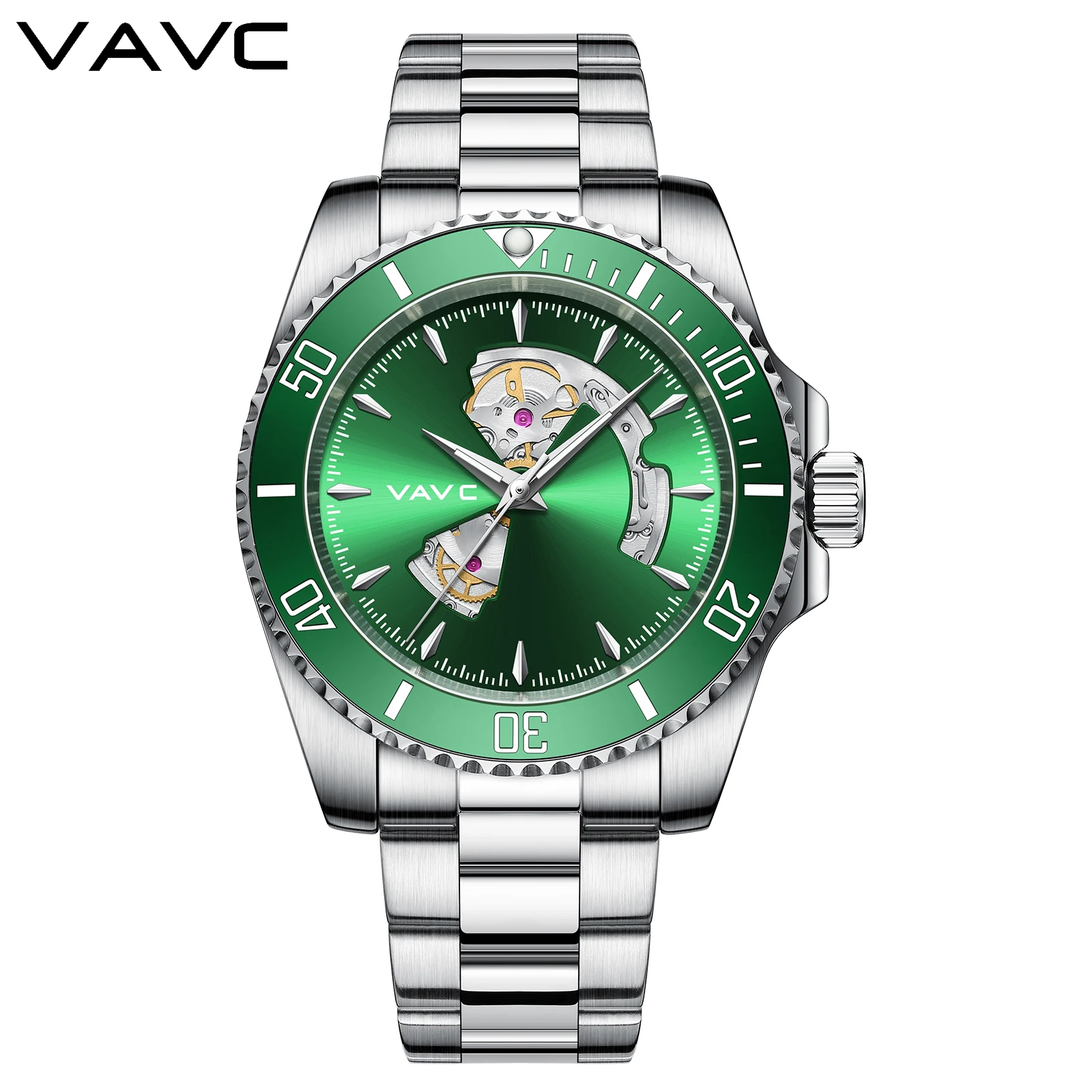 VAVC Men Watch Diver Green Waterproof Watch for Men Hollow Out Stainless Steel Quartz Men Luxury Watch Luminous Uhren Herren
VAVC Men Watch Diver Green Waterproof Watch for Men Hollow Out Stainless Steel Quartz Men Luxury Watch Luminous Uhren Herren