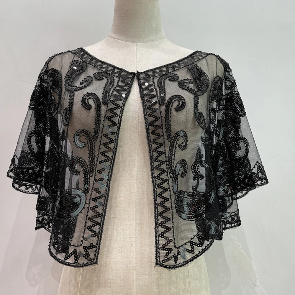 Womens Ladies Sequins Boleros Shrug Shawl Wedding Dresses Flapper Cape Party Mesh Shortcover Up Dress Accessory
Womens Ladies Sequins Boleros Shrug Shawl Wedding Dresses Flapper Cape Party Mesh Shortcover Up Dress Accessory