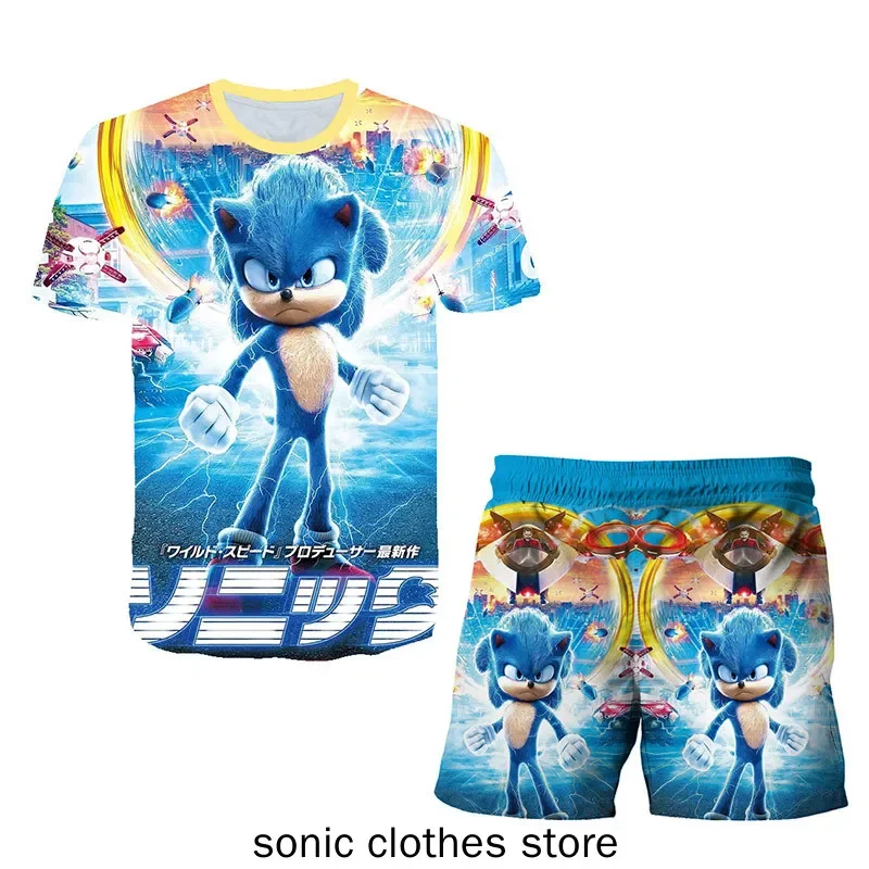 3-13t Boys Suit Sonic Tshirt 3d Print Summer Boys and Girls Sonic Children Short-sleeved T-shirts Pattern Suit
3-13t Boys Suit Sonic Tshirt 3d Print Summer Boys and Girls Sonic Children Short-sleeved T-shirts Pattern Suit