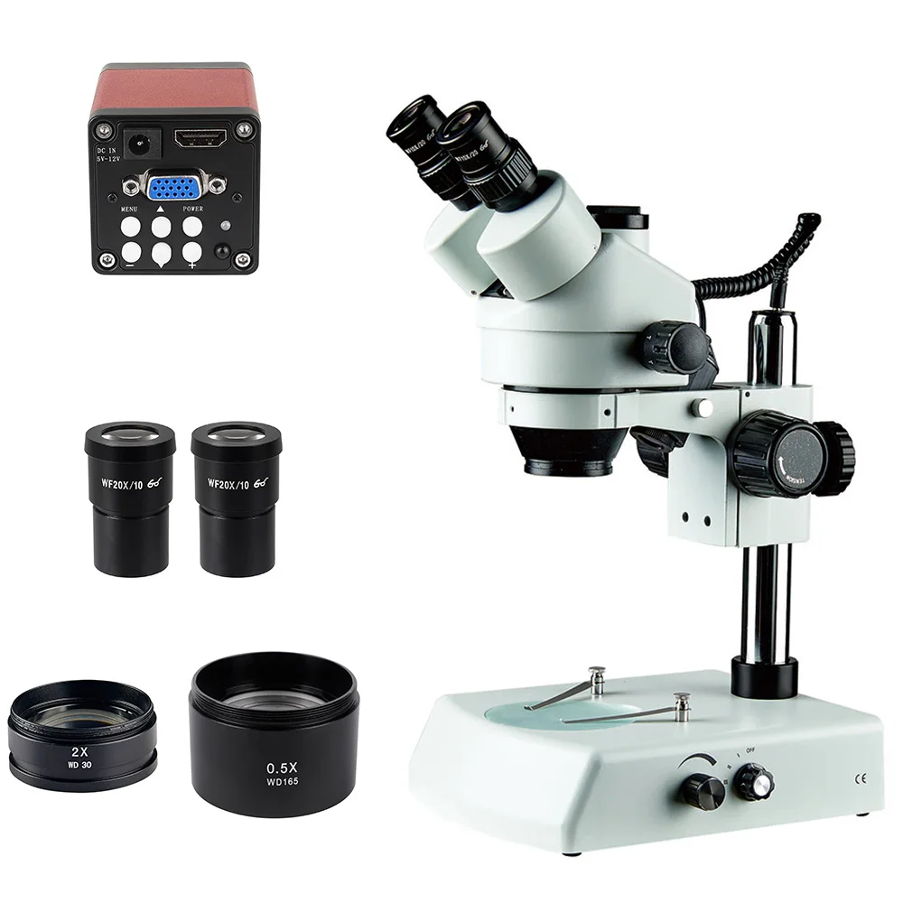 HD Confocal 3.5X-180X Trinocular Zoom Stereo Microscope Adjustable Working Distance Metal Stand Electronic Component Testing
HD Confocal 3.5X-180X Trinocular Zoom Stereo Microscope Adjustable Working Distance Metal Stand Electronic Component Testing