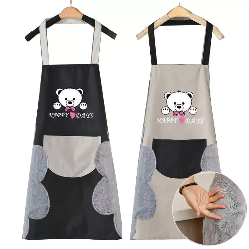 Waterproof Oil Proof Cute Bear Cooking Apron Women Can Wipe Hands On Both Sides Pinafore Aprons kitchen Dress Baking Accessories
Waterproof Oil Proof Cute Bear Cooking Apron Women Can Wipe Hands On Both Sides Pinafore Aprons kitchen Dress Baking Accessories