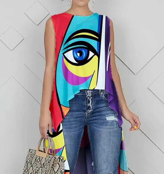 Tops for Women 2023 Summer Daily Casual Printing Fashion Round Neck Sleeveless Shirt Beautiful Women's Blouses Basics Streetwear
Tops for Women 2023 Summer Daily Casual Printing Fashion Round Neck Sleeveless Shirt Beautiful Women's Blouses Basics Streetwear