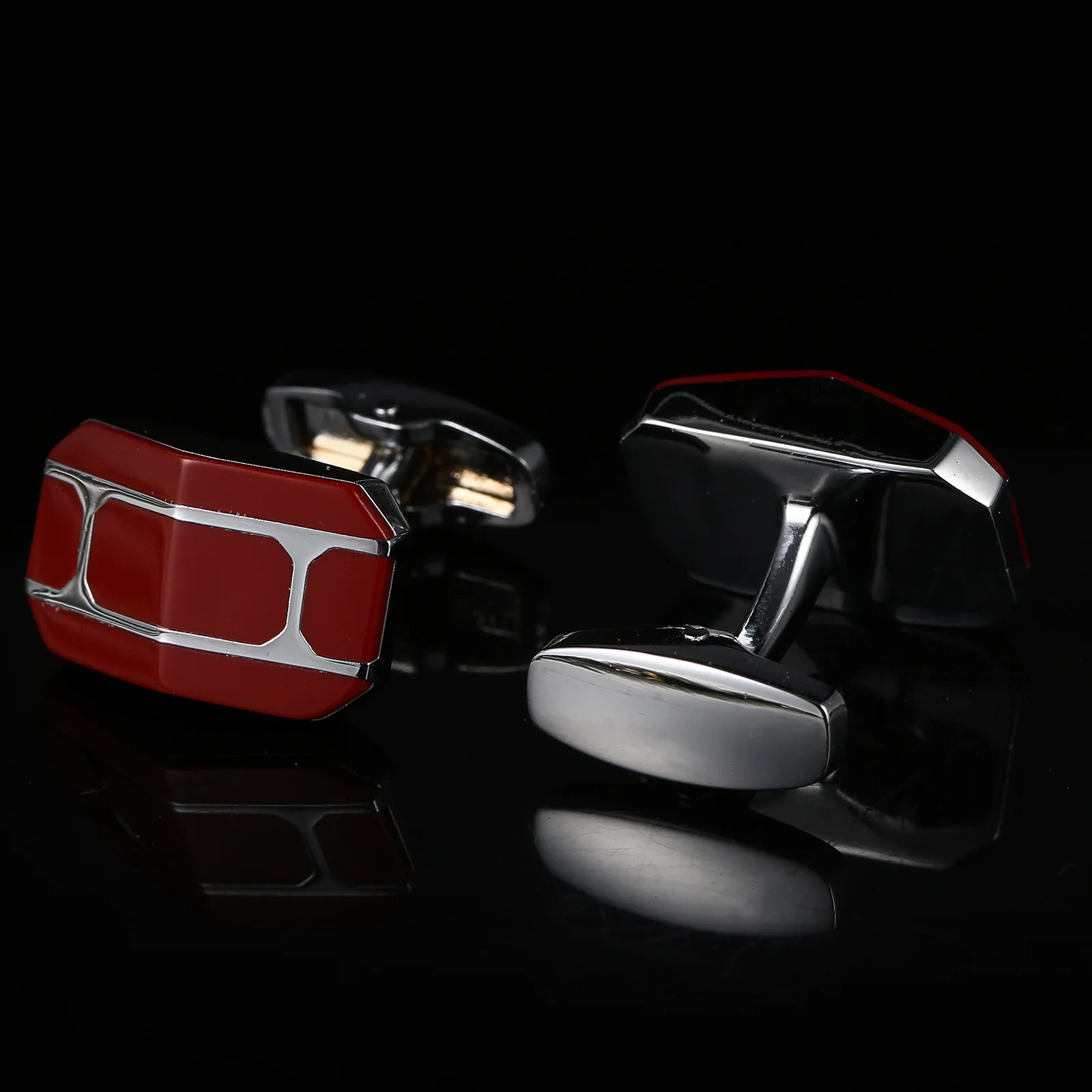 Red Enamel Shaped Inlaid Geometric Lines Men's Shirt Cufflinks Groom Wedding Father's Day Gift Statement Cuff Link with Gift Box
Red Enamel Shaped Inlaid Geometric Lines Men's Shirt Cufflinks Groom Wedding Father's Day Gift Statement Cuff Link with Gift Box