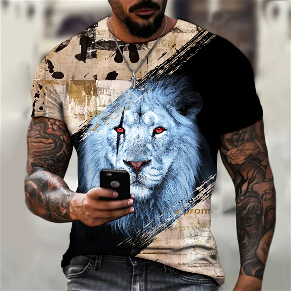 Summer Trendy Versatile Lion Graphic T-Shirt For Men 2022 Fashion Streetwear All-Matched High Quality T Shirts Short Sleeves Top
Summer Trendy Versatile Lion Graphic T-Shirt For Men 2022 Fashion Streetwear All-Matched High Quality T Shirts Short Sleeves Top