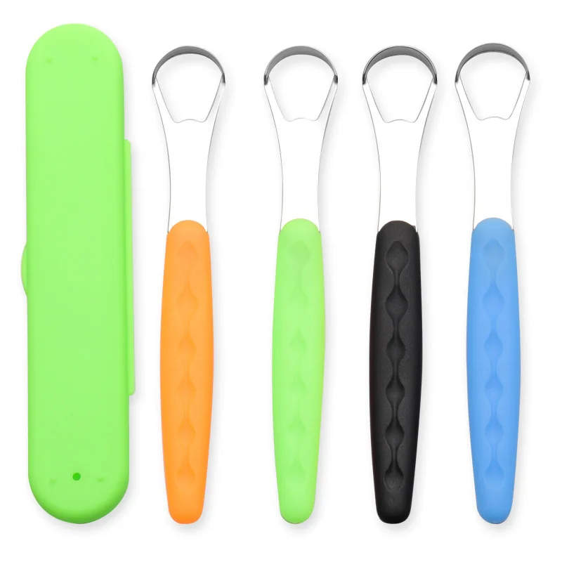 Portable Tongue Cleaner Tongue Scraper Reusable Stainless Steel Oral Mouth Brush Travel Case Non-slip Handle Tongue Cleaner
Portable Tongue Cleaner Tongue Scraper Reusable Stainless Steel Oral Mouth Brush Travel Case Non-slip Handle Tongue Cleaner