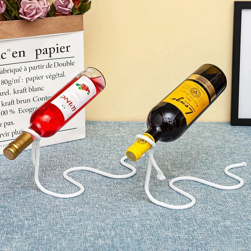 Floating Magic Rope Wine Bottle Rack Bracket Art Stand Holder Kitchen Dining Room Cellar Bar Decor
Floating Magic Rope Wine Bottle Rack Bracket Art Stand Holder Kitchen Dining Room Cellar Bar Decor